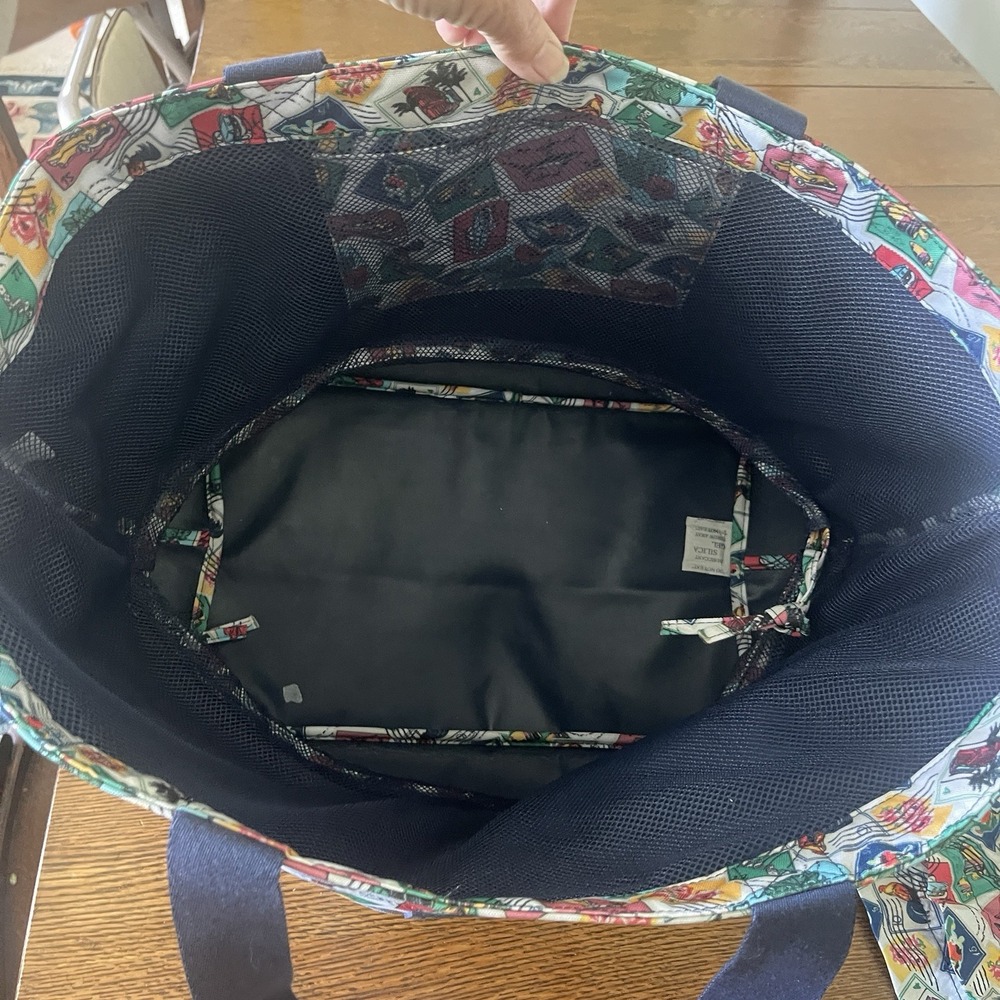Vera Bradley Cuban Stamps Drawstring Family Tote and Mini Ditty Travel Set NWT - Picture 10 of 15